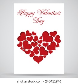 Valentine card with heart