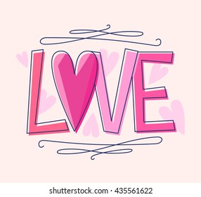 Valentine card with heart