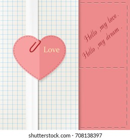 Valentine card with a heart