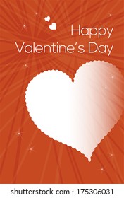 Valentine card with heart illustration / Vector art