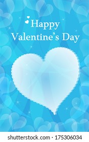 Valentine card with heart illustration / Vector art
