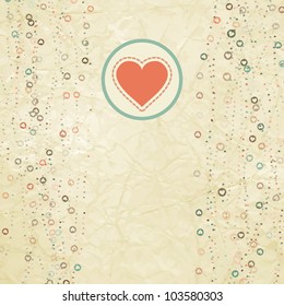Valentine card with heart. And also includes EPS 8 vector