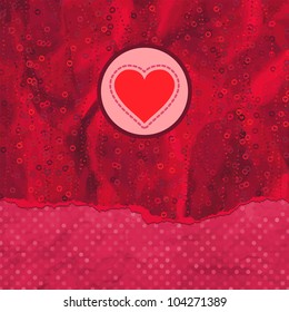 Valentine card with heart. And also includes EPS 8 vector