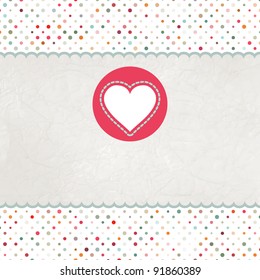 Valentine card with heart. And also includes EPS 8 vector