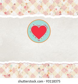 Valentine card with heart. And also includes EPS 8 vector