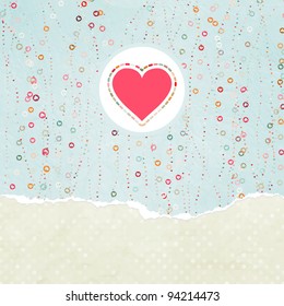 Valentine card with heart. And also includes EPS 8 vector