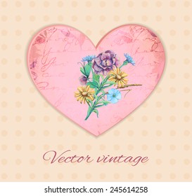 valentine card with heart and place for text 2
