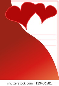 Valentine Card with Hearts Vector