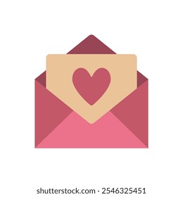 Valentine card icon vector basic design simple and modern concept graphic