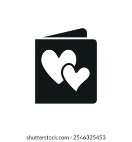 Valentine card icon vector basic design simple and modern concept graphic