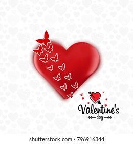 Valentine card with light pattern background