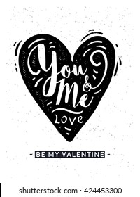 Valentine card. Love Calligraphy. heart lettering vector text isolated.