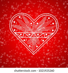 Valentine card love hearts vector. Sketch designed loves heart.