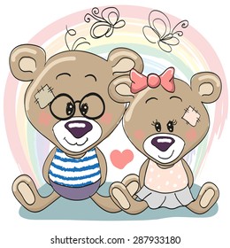 Valentine card with Lovers Bears
