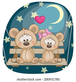 Valentine card with Lovers Mouse