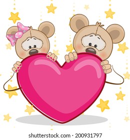 Valentine card with Lovers Mouse