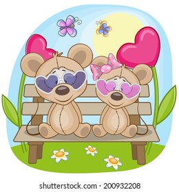 Valentine card with Lovers Mouse