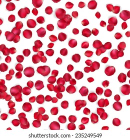 Valentine card with Petals of a rose. EPS 10 vector file included