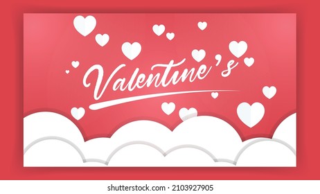valentine card with pink pattern background Free Vector