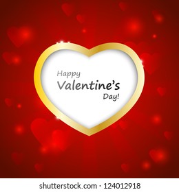 Valentine card with place for text