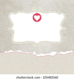 Valentine card with placeholder. And also includes EPS 8 vector