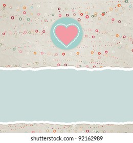 Valentine card with placeholder. And also includes EPS 8 vector