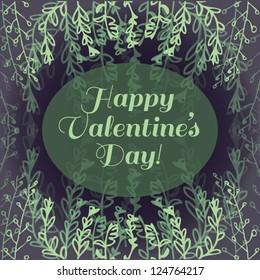 valentine card with trees