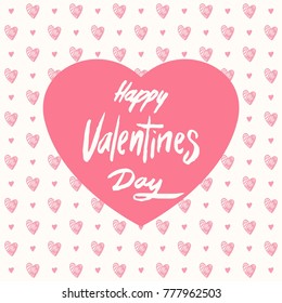 valentine card with typograhy