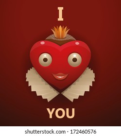 Valentine card, vector