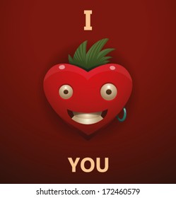 Valentine card, vector