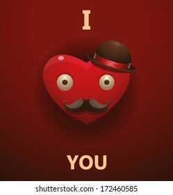 Valentine card, vector