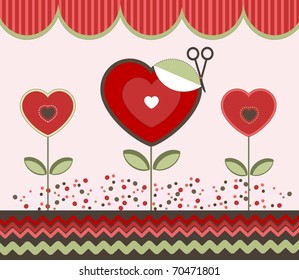 Valentine card, vector