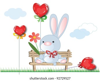 Valentine card, vector.