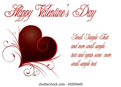 Valentine Card Vector. Also available in raster.