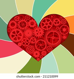 Valentine card. Vector design element 
