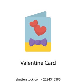 Valentine Card Vector Flat Icon Design illustration. Love Symbol on White background EPS 10 File