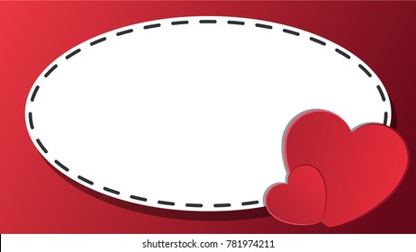 Valentine card vector. free space for text. Valentine sale tag. price tag vector.