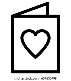 Valentine Card Vector Icon