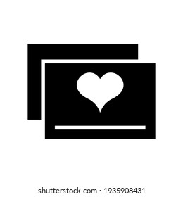 valentine cards icon or logo isolated sign symbol vector illustration - high quality black style vector icons

