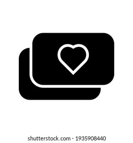 valentine cards icon or logo isolated sign symbol vector illustration - high quality black style vector icons
