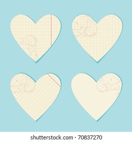 Valentine cards from sheet of paper for your design