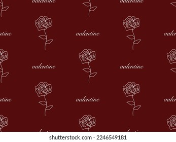 Valentinenkartoon-Zeichen, nahtloses Muster auf rotem Hintergrund