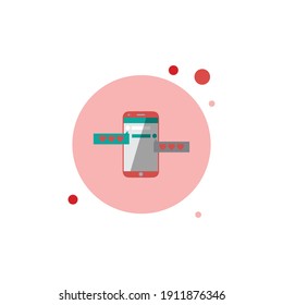 Valentine Chat Call Phone Circle Bubble Icon