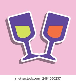 Valentine cheers icon. Valentine day symbol