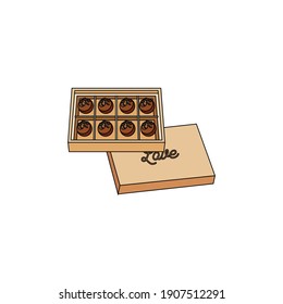 Valentine Chocolate Box  Fill Line Icon
