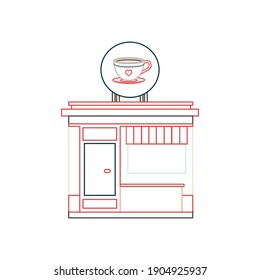 Valentine  Chocolate Cafe Color Line Icon