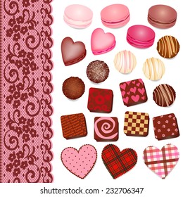 Valentine chocolate set