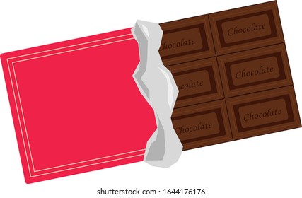 Valentine, chocolate sweets vector illustration