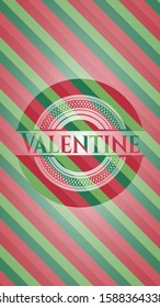 Valentine christmas colors emblem. Vector Illustration. Detailed.