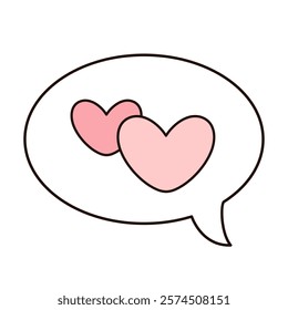Valentine clipart. Valentines day clipart. Cute Valentine object in flat style. Hand draw vector illustration
